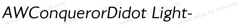 AWConquerorDidot Light字体转换